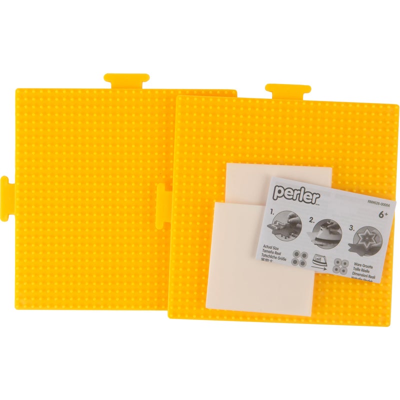 Perler Beads Yellow Square Pegboards, 2pc, 5.7'' L x 5.7'' H, Small - Image 3
